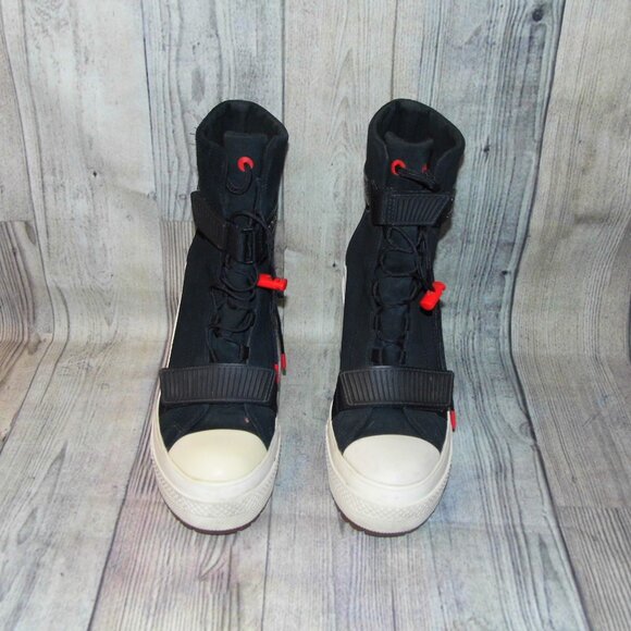 CONVERSE Chuck Taylor All Star GR82 Extra-High Black Egret Boots Womens 8.5 - Picture 4 of 7
